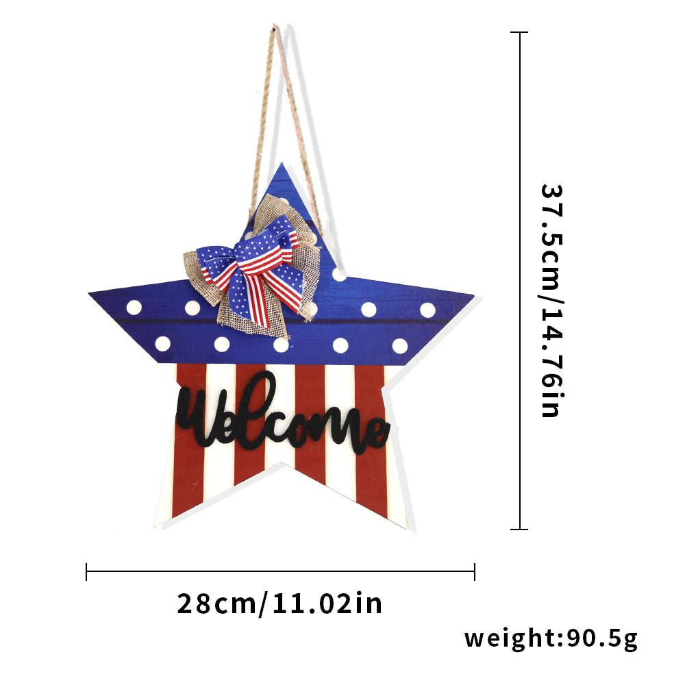 Colorful Welcome Wooden Sign With Usa Stars And Stripes Perfect For Decor Holiday