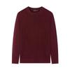 Qipai Men's Pure Wool Double-Layer Round Neck Pullover Sweater