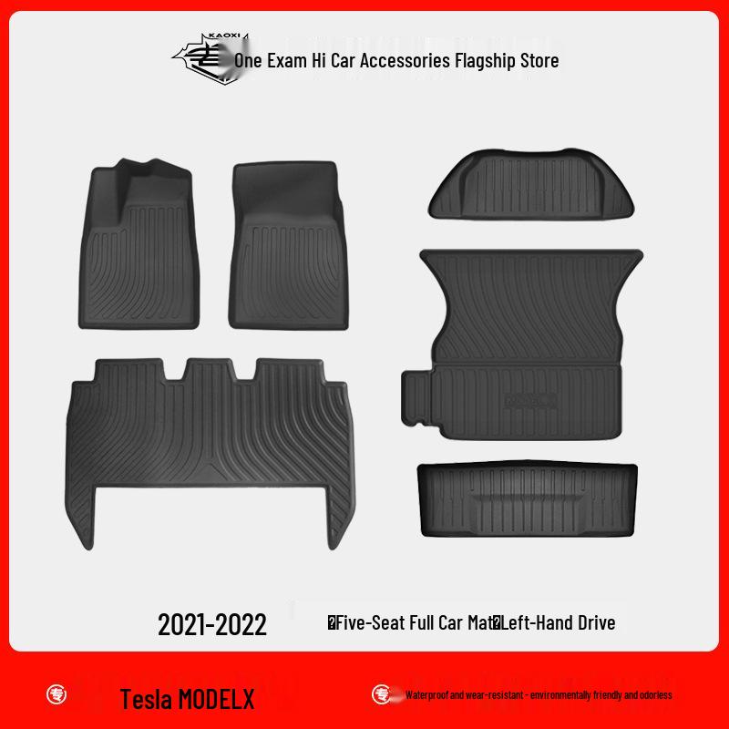 Waterproof TPE Floor & Trunk Mats for 2022 Tesla Model X (LHD & RHD)