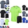Stylish Mens 2pc Sport Wear Tracksuit With Breathable Short Sleeve T-shirt And Shorts