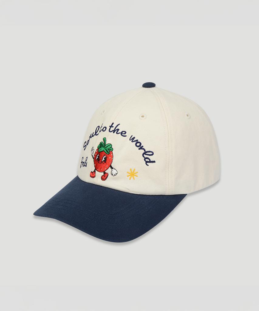 Peuluaen Seoul Single Logo Ball Cap Tone-On-Tone_3 Colors