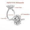 Gxtrs Luxury 8Ct Oval Cut Full Moissanite Ring S925 Silver For Women Sparkling Lab Diamond Wedding Band Fine Jewelry Certificate