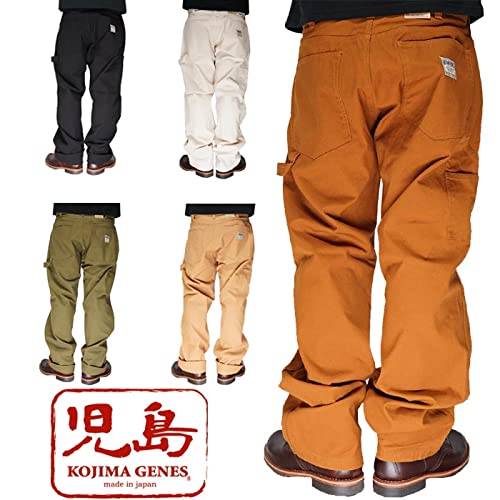 Kojima Jeans Fuji Kinbai Canvas Schilderbroek, Heren, One-Wash, Gemaakt in Japan, RNB-1263-Camel-36
