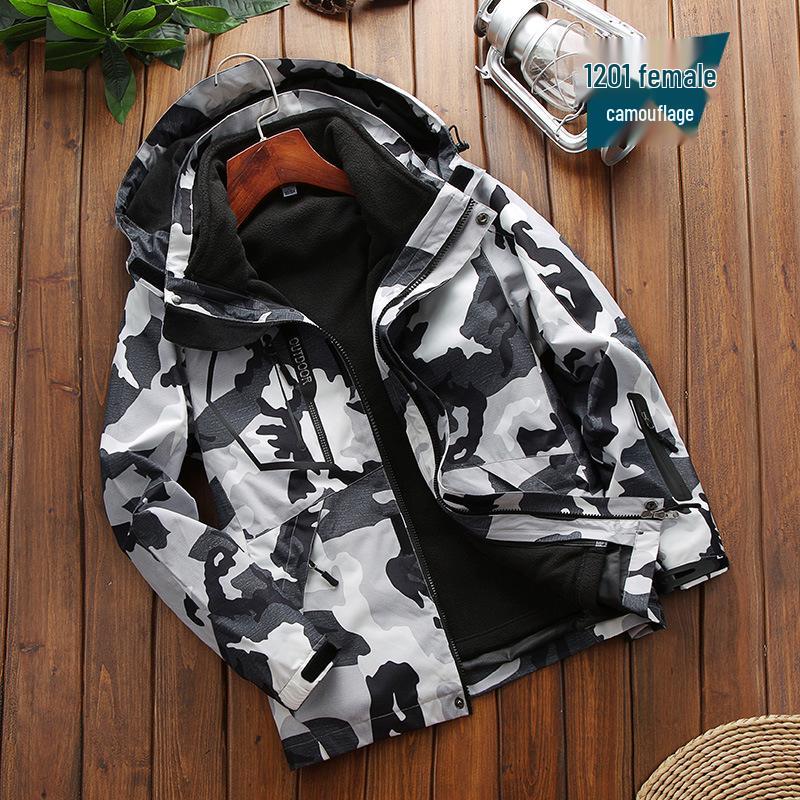 Jaqueta 3 em 1 à Prova de Vento e Água para Uso Outdoor para Homens e Mulheres - Perfeita para Esqui e Alpinismo