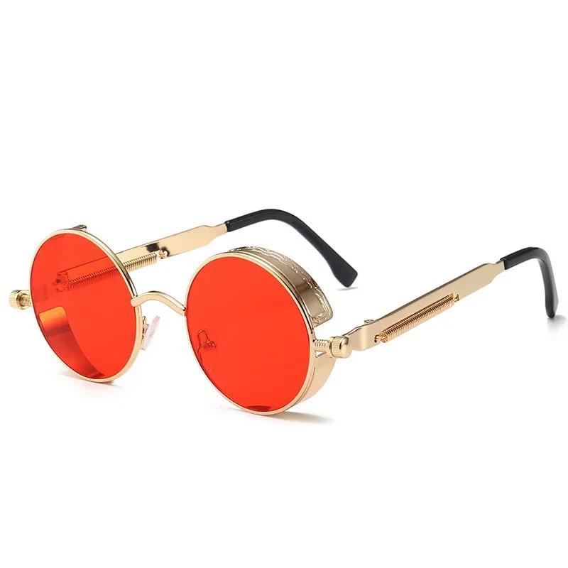 Retro Steampunk Sunglasses Street Photography Round Shape Male's Sun Spectacles Winter Outdoor Skiing Goggles Party Driving Use Sunglasses