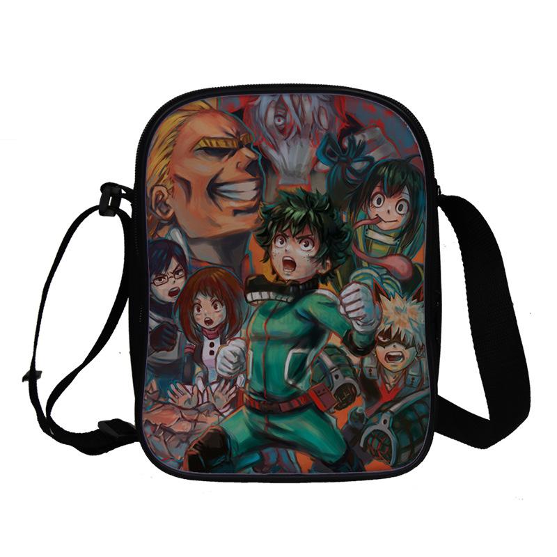 My Hero Academy Pattern Customized Student School Bag Full Color Backpack Double Shoulder Bag Travel Bag