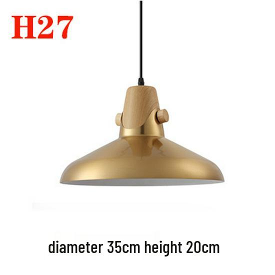 Nordic Gold Single Pendant Light for Bedroom, Bar, Café, or Shop