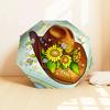 Western Cowboy Hat with Sunflowers and Daisies - Automatic Opening Umbrella, Portable Tri-Fold Design, 8-Bone Iron Frame, , Festival Gift Fo