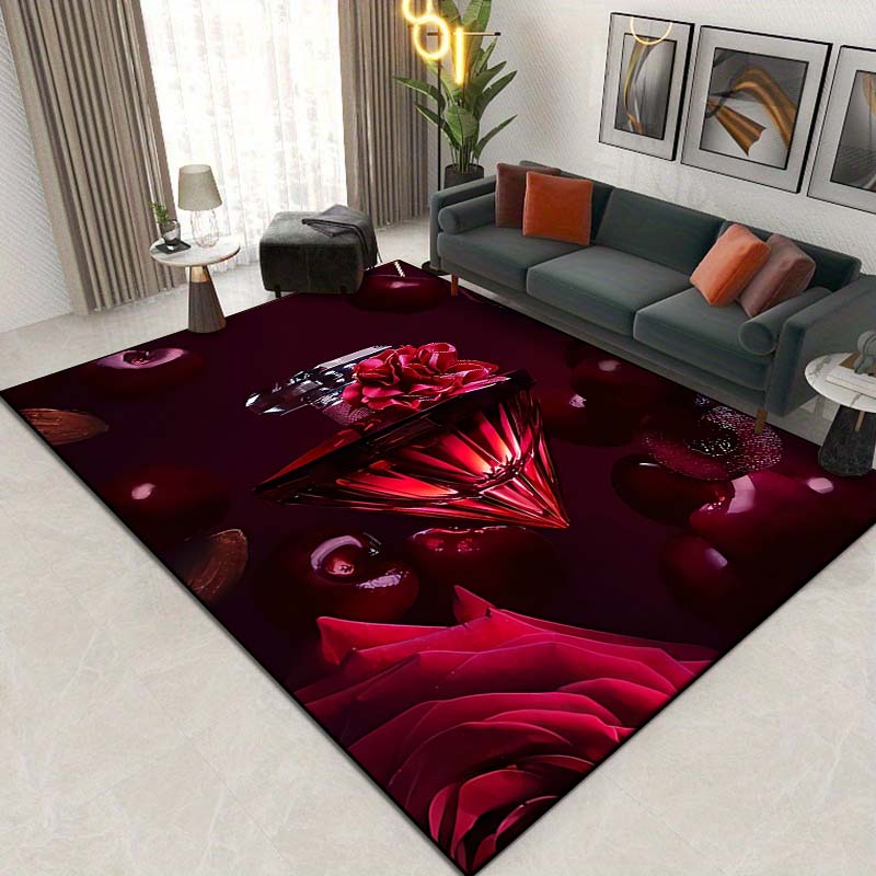 15 Sizes Perfume Bottle Pattern Rug Carpets for Bedroom Living Room Bathroom Mat Creative Door Mat Cloakroom Home Decor Outdoor
