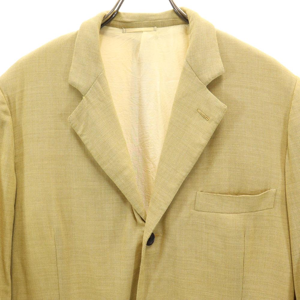 Hermes Made In Italy SUPER 100’s Tailored Jacket 50 Yellow Beige Blazer Men's Used