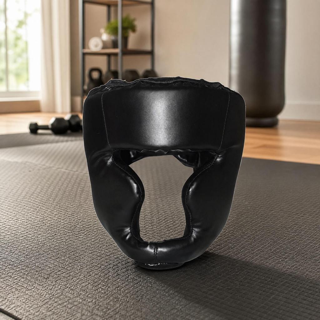 Padded Boxing Headgear Shock-Absorbing Sparring Head Guard Adjustable Guarding