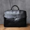 NZPJ Genuine Leather Men's Briefcase Vintage Natural Cowhide Handbag Large Capacity Crossbody Bag Casual Fashion Computer Bag