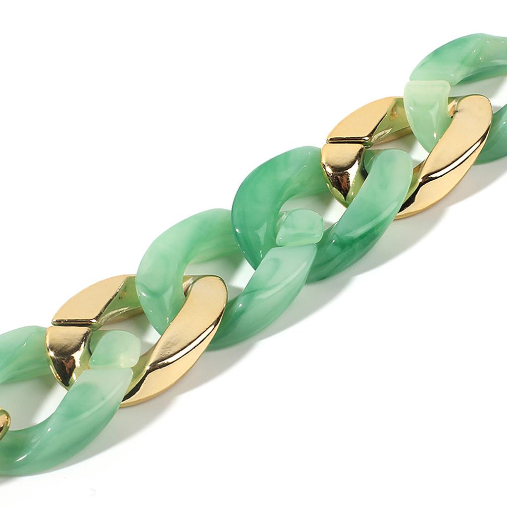 Modern Resin Chain Bracelet Adjustable Bangle for Women Candy Color Wristchain Fashion Jewelry Unique Mother Day Gift