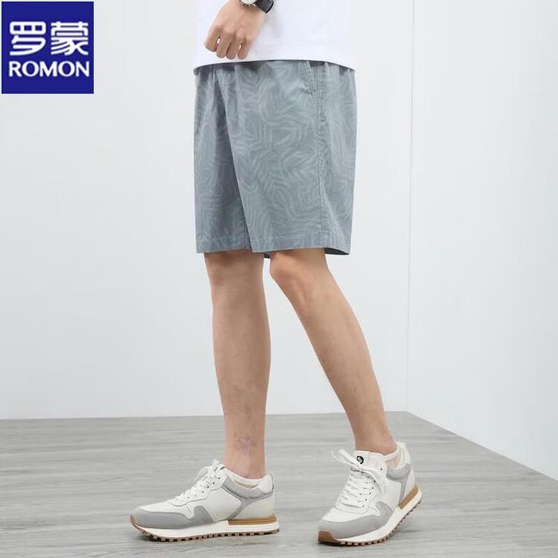 ROMON Men's Pure Cotton Casual Beach Shorts