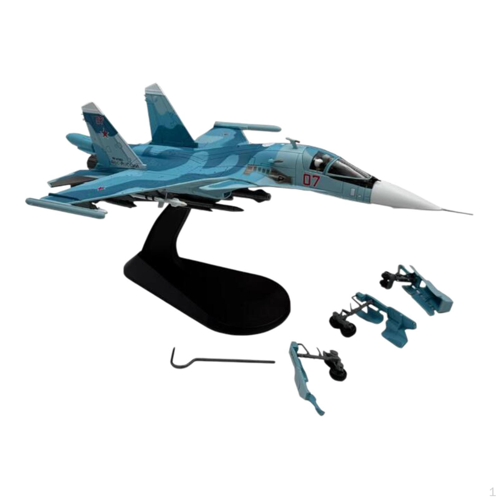 1/100 Scale Fighter Model Russian Alloy Aircraft Collectables Collectible Airplane