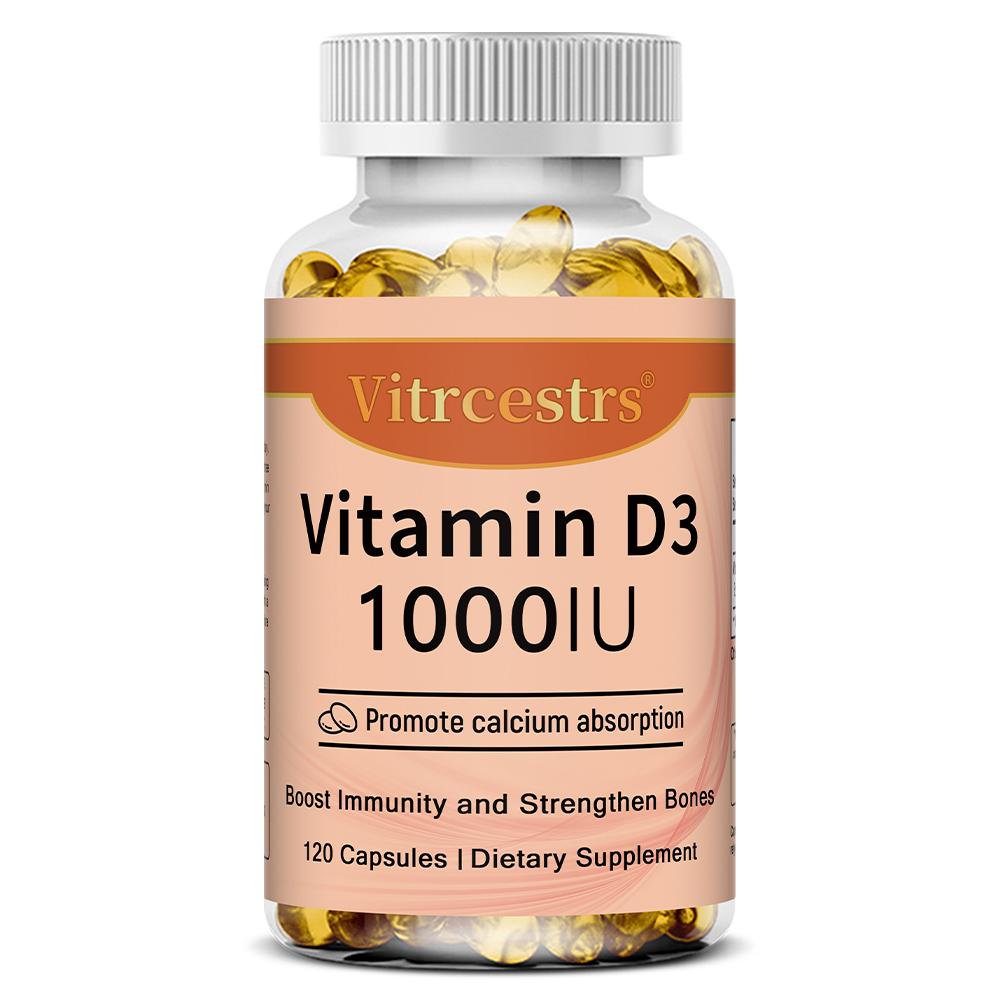 

Vitamin D3 1000 IU Dietary Supplement, 120 Softgels Per Bottle 120 Capsules