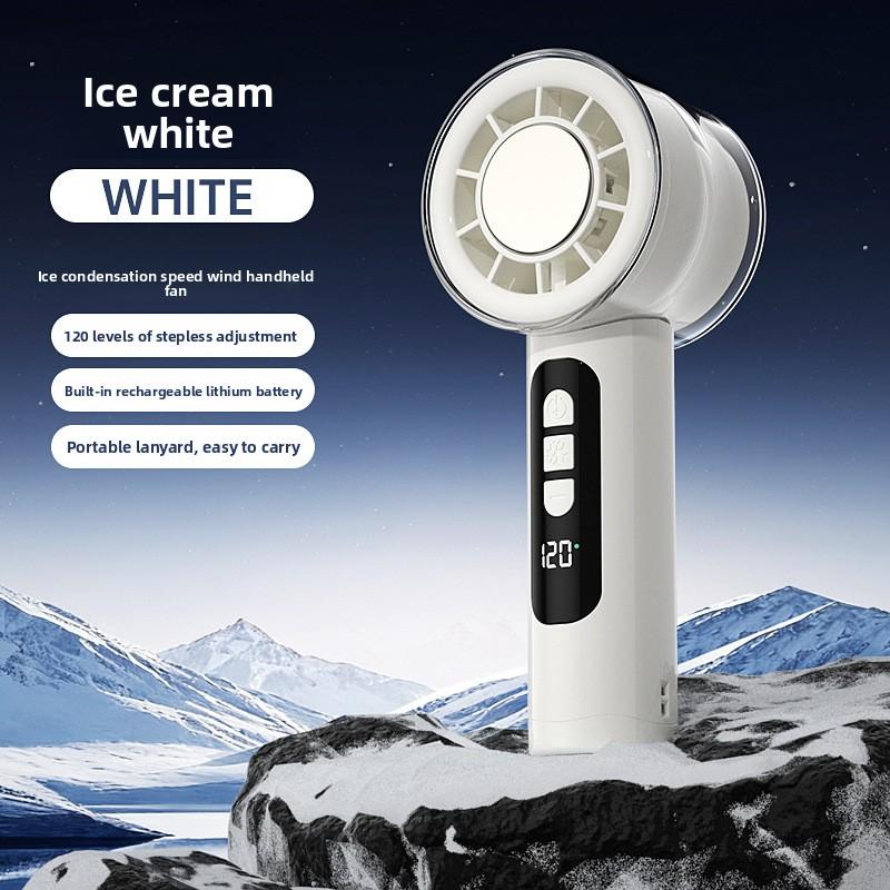High-speed Digital Handheld Small Fan, USB Charging Portable Electric Fan, Gift for Students, Semiconductor Ice Pack Small Fan
