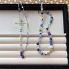 Handmade Korean Style Colorblock Cat Eye Bead Necklace Women Layered Sweet Minimalist Choker Chain