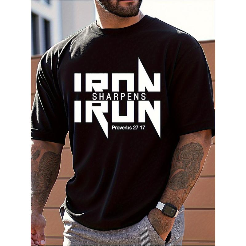 Fashion Short Sleeve T-Shirt Loose Fit Printed Streetwear Top Comfortable Crew Neck Tee XXL чёрный