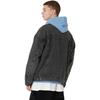Levis FW22 Solid Color Collared Casual Denim Jacket Men Jackets Dark-Gray A3180-0001