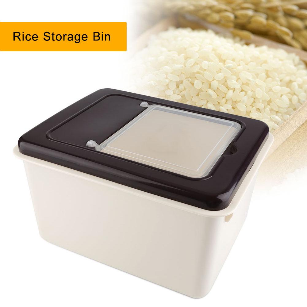 Portable Rice Storage Bin Kitchen Plastic Cereal Grain Bean Food Storing Box Food Container(#2)