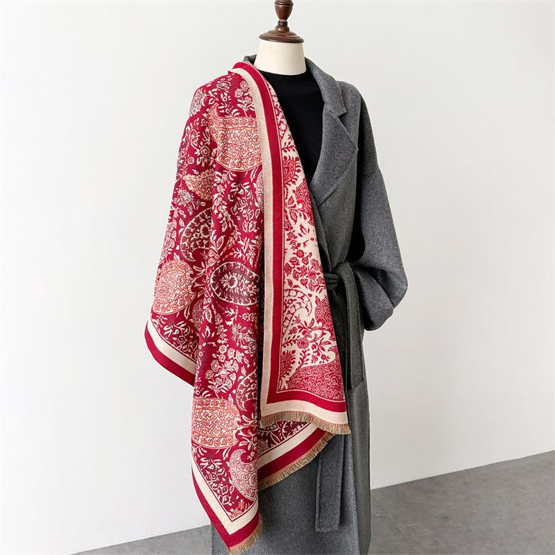 New Cashmere Scarf for Women Luxury Print Shawl Wraps Warm Thick Blanket Echarpe Female Bandana Bufanda Pashmina