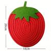 Cartoon Fruit Insulated Meal Mat Red Strawberry Cute Shape Beverage Tea Mat Cup Tableware Drying Mat Household Table Decoration