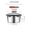 MAXCOOK 3500ml Stainless Steel Food Storage Container