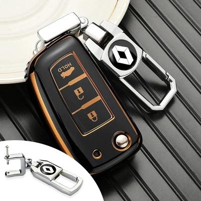Car Anti-Lost Metal Keychain 3D Styling Badges Key Ring for Renault Sandero Captur Megane Twingo Duster Scenic Logan Laguna XX2