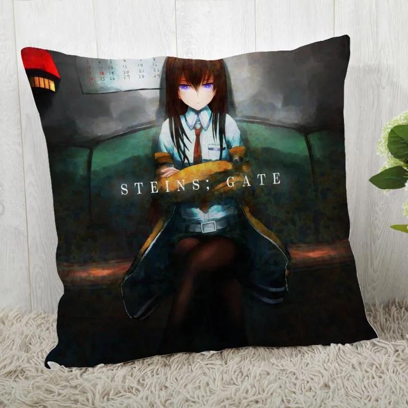 Steins Gate Pillow Cover Customize Pillow Case Modern Home Decorative Pillowcase For Living Room 45X45Cm A19.12.13