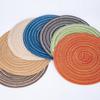 Japanese-Style Cross-Stitch Round Coaster, 11cm - Decorative Anti-Scald Heat Pad