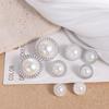 50PCS Shiny Pearl Buttons Round Sewing Button Shirt Clothing Button  Clothing Sewing