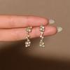 2PC Women's Fashionable Earrings and Zircon Are Suitable for Dates, Parties, Festivals, and Gifts