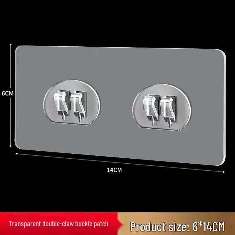 Transparent Acrylic Strong Adhesive Hook Sticker Shelf - No-Punch, Traceless Brushed Buckle