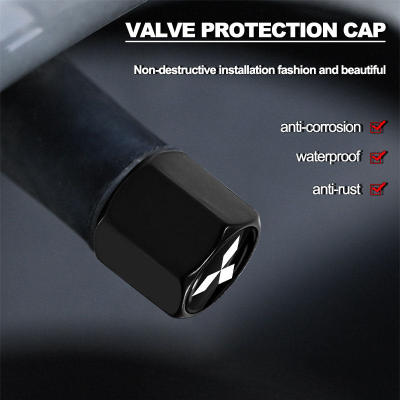 Car Keychain Tire Valve Cap Car Styling Accessories For Mitsubishi Asx Lancer Outlander Pajero Ralliart Accessories Car Styling