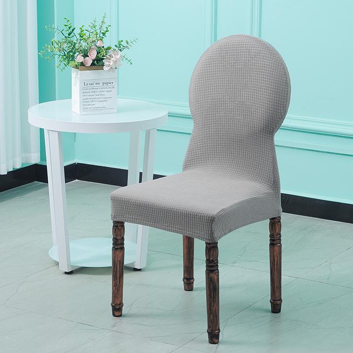 Thickened Round Backrest Dining Table Chair Cover Universal Curved Stool Cover Seat Cover Elastic Force