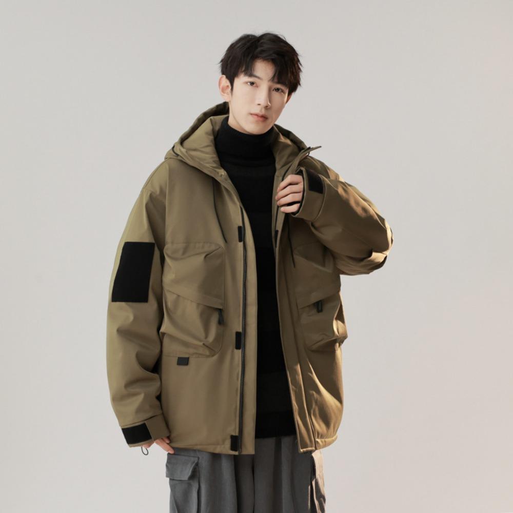 

Мужская осенне-зимняя парная хлопковая куртка для мужчин и женщин, одинаковая, модного бренда, универсальная, с капюшоном, в стиле милитари. 3XL