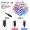 100PCS Tire Screw Plug Repair Kit,Self-Service Tire Repair Kit Includes 3 Sizes Of Screw In Tires Plugs & Screwdriver For Quick Repairs,Professional