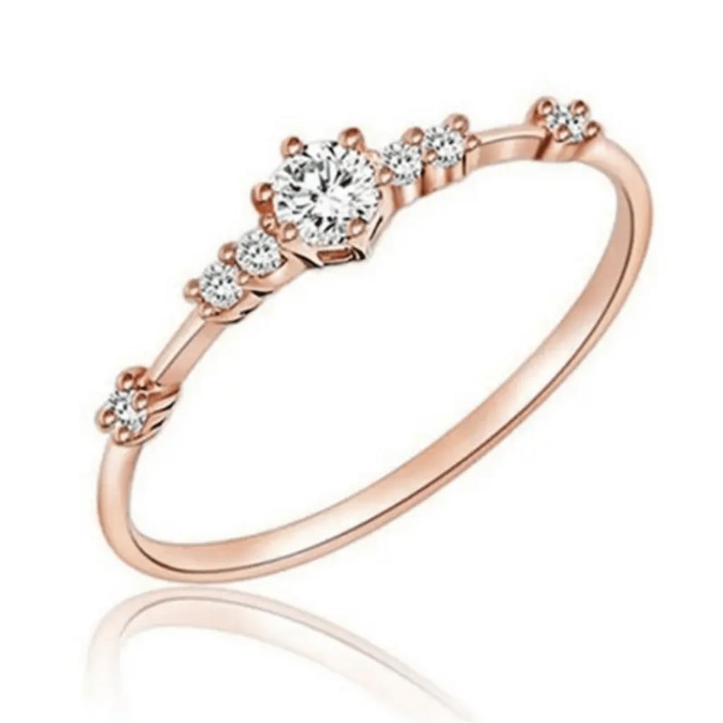 High-end Women's Ring Zircon Ring Delicate Japanese Ring