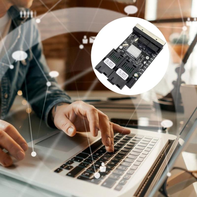 20KM Long Ranges Reverse POE Fiber To Ethernet Converter Supporting 4 Port and PCBA for Networking Stability