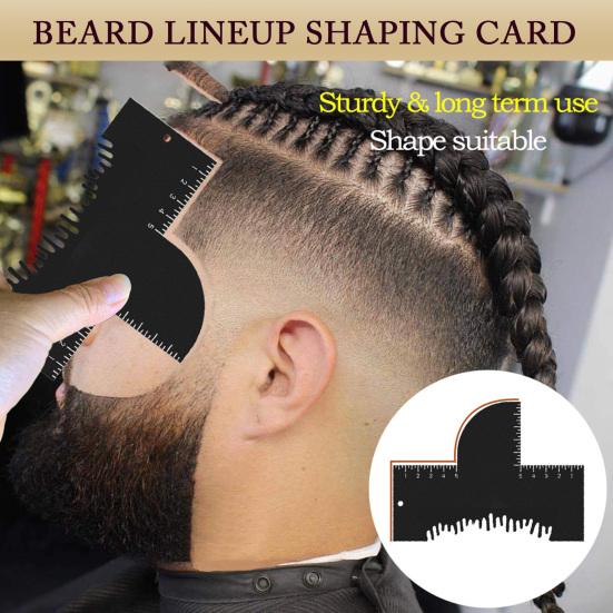 Hair Styling Template Color Enhancement Barber Card with Measurement Indicator Men Women Hairline Beard Lineup Guide Shaping Haircut Template
