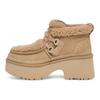 UGG Cow Split Leather Lace-Up Casual Thick Sole Short Boots Women Boots Sand 1167772-SAN