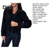 Fall Winter Women Jacket Turn-down Collar English Style Chest Pockets Windproof Outwear Single-breasted Solid Color Button Closure Commuting Daily