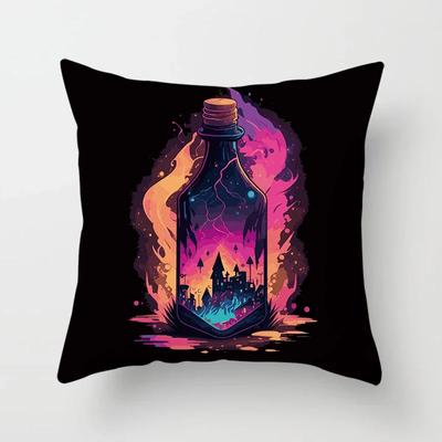 Fashion Bottle Pillowcase Decoration Printing Square Car Sofa Fashion Cushion Cover Home Improvement