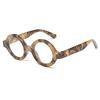 Retro Full Frame Reading Glasses Small Round Leopard Hyperopia Eyewear Women Men Computer Transparent Eyeglasses 0 To +4.0