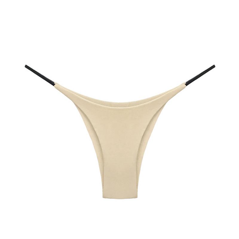 Double Layer Thin Belt Sexy Half Wrap Buttocks Pants Low Waisted Pure Cotton Women's T-shaped Underwear