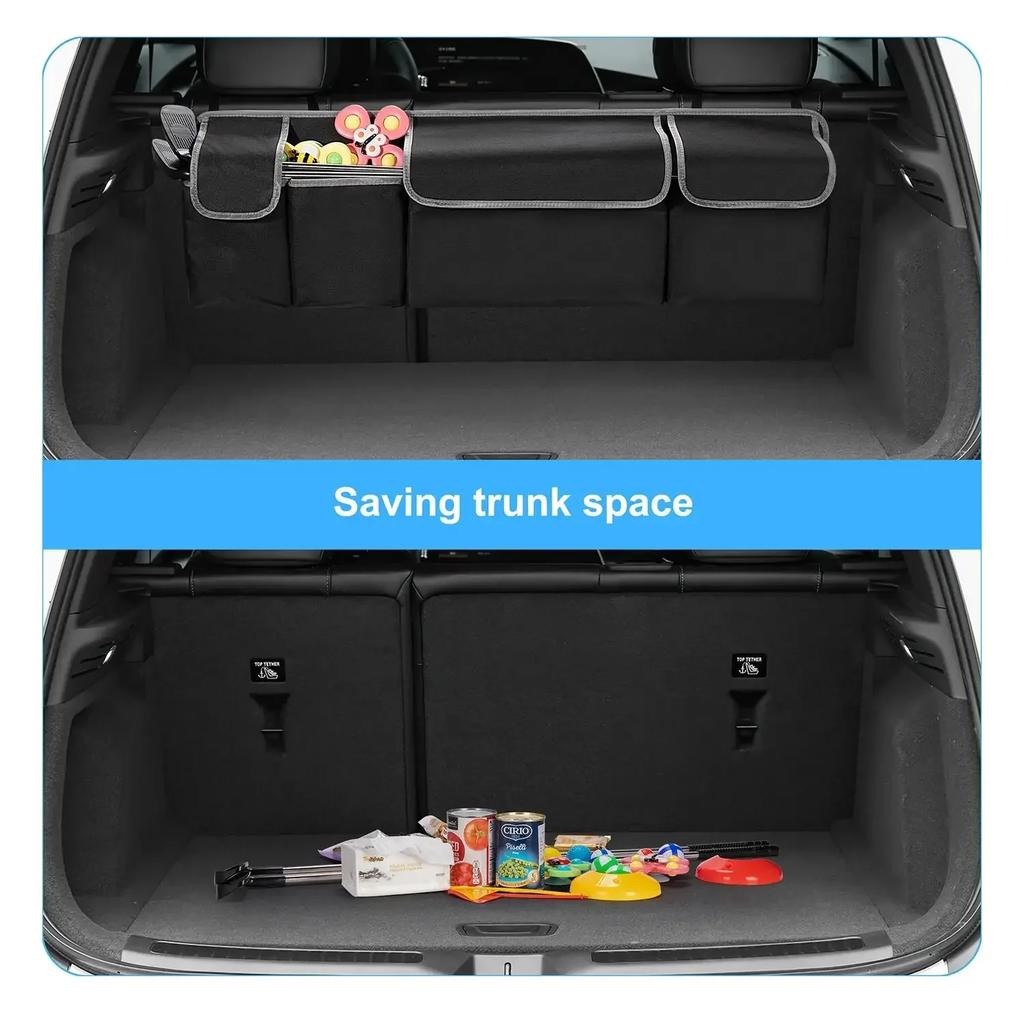 Car trunk organizer back seat storage bag high capacity multi-use Oxford car seat back organizers car interior