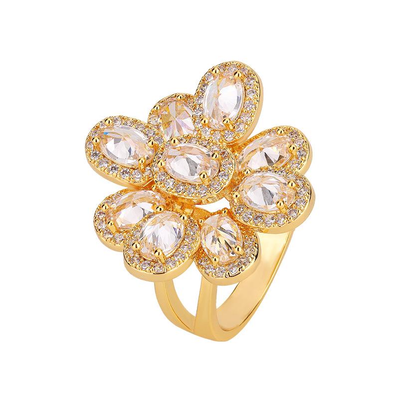 Trendy Colorful Inlay Ring for Women, Fashion Statement Jewelry, Adjustable Luxury Style