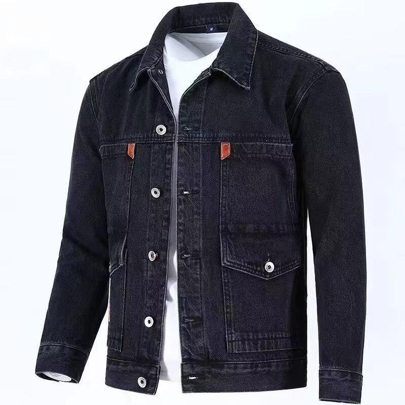 

2026 Spring/Autumn Trendy Japanese-Style Men s Loose Plus Size Denim Jacket 5XL