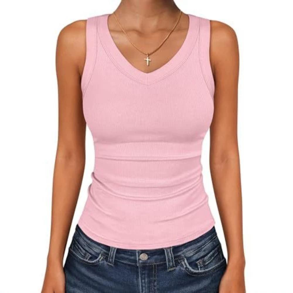 1-3 Stück Damen Geripptes Träger-Cami-Top, Eng anliegende Ärmellose Weste, Sommer-Trainings-Tanktop für Sport & Tägliche Kleidung